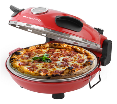 MELCHIONI FORNO PIZZA CON TERMOMETRO BELLANAPOLI PLUS DOPPIA RESISTENZA 1300W