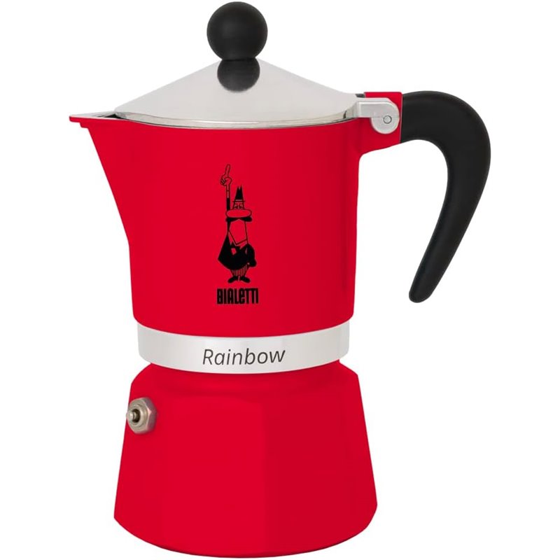 BIALETTI RAINBOW CAFFETTIERA 3TZ ROSSA