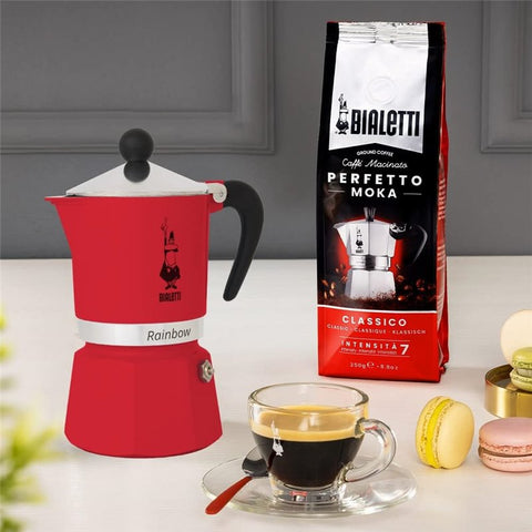 BIALETTI RAINBOW CAFFETTIERA 3TZ ROSSA