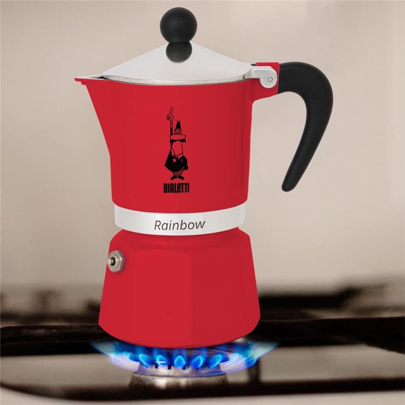 BIALETTI RAINBOW CAFFETTIERA 3TZ ROSSA