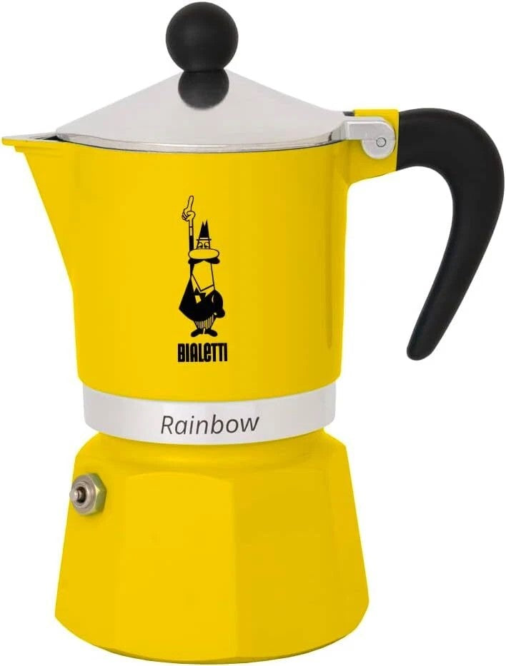BIALETTI RAINBOW CAFFETTIERA 3TZ GIALLO