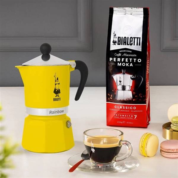 BIALETTI RAINBOW CAFFETTIERA 3TZ GIALLO 