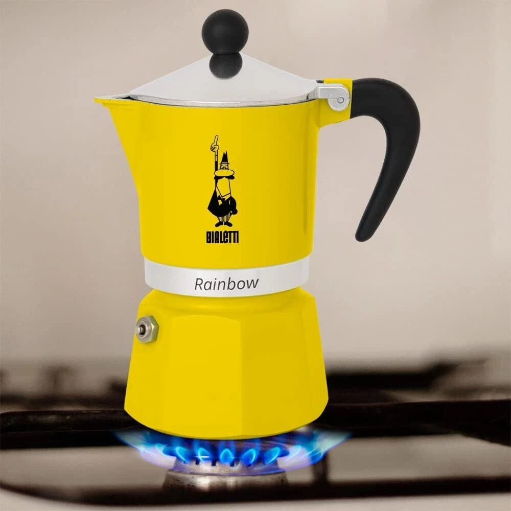 BIALETTI RAINBOW CAFFETTIERA 3TZ GIALLO