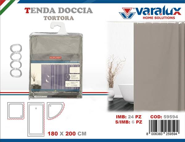 ELIPLAST TENDA DOCCIA 180X200 TORTORA 