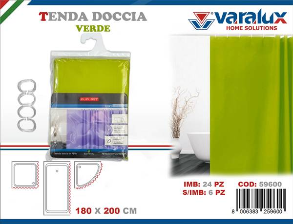 ELIPLAST TENDA DOCCIA 180X200 VERDE 