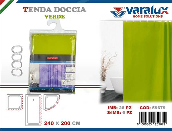 ELIPLAST TENDA DOCCIA 2400X200 VERDE 