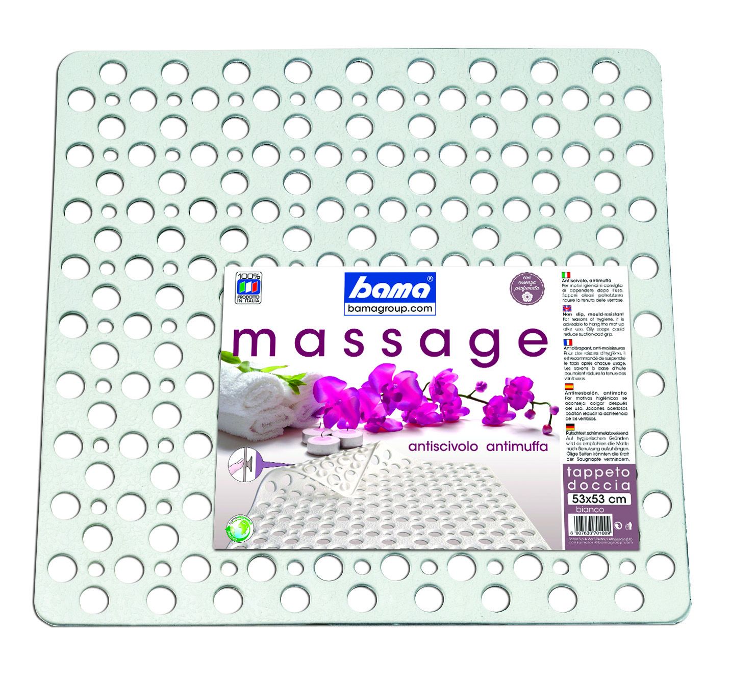 BAMA TAPPETO DOCCIA BIANCO