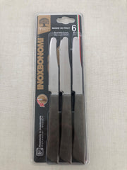 BONOMI COLTELLI TAVOLA 6PZ WOOD FANGO