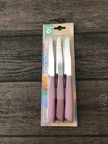 BONOMI COLTELLI TAVOLA 6PZ PASTELLO ROSA - Infinity Home Store