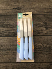 BONOMI COLTELLI TAVOLA 6PZ PASTELLO AZZU