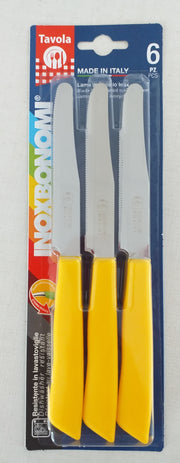 BONOMI COLTELLI TAVOLA 6PZ 30006 GIALLO