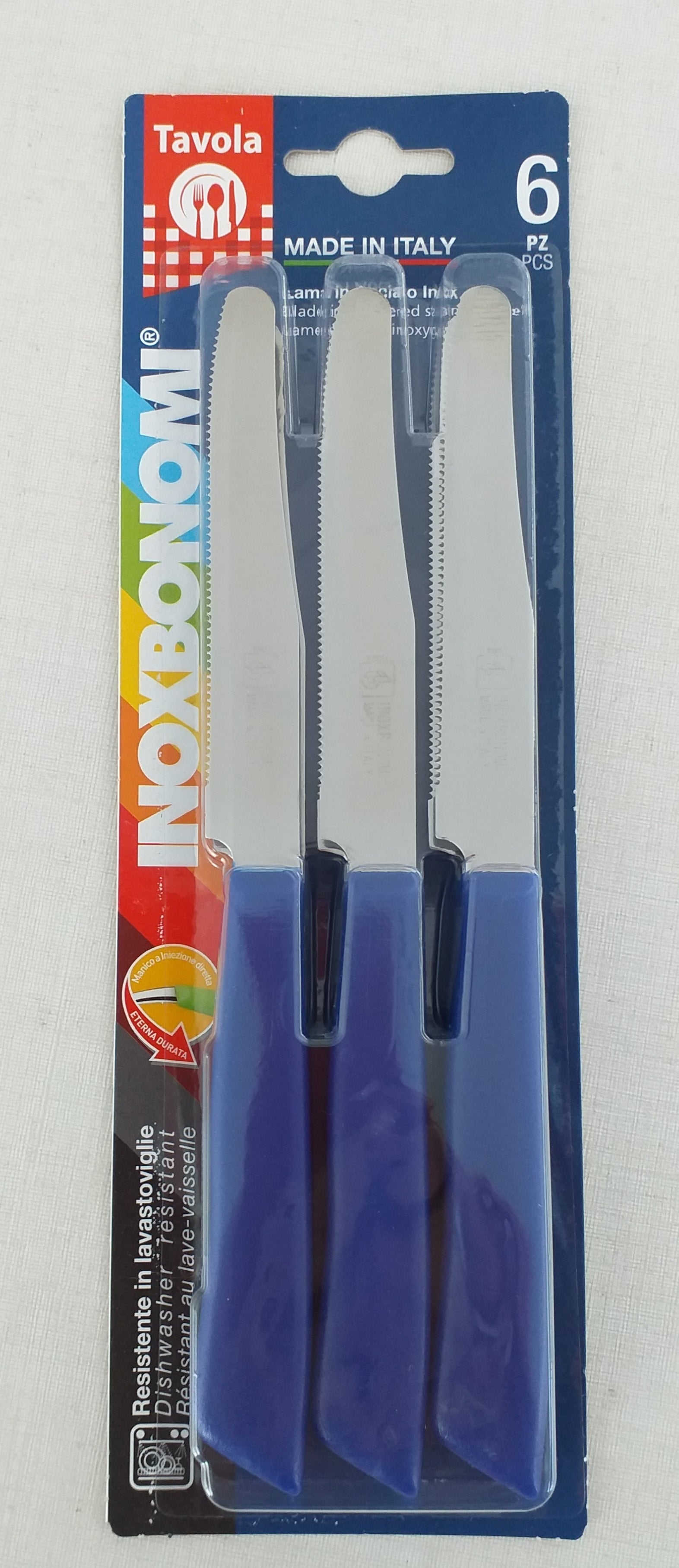 BONOMI COLTELLI TAVOLA 6PZ 30006 BLU