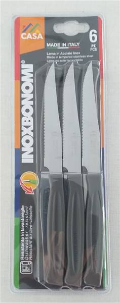 BONOMI COLTELLI BISTECCA 6PZ. CM.11 TORT 
