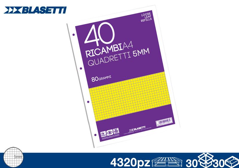 BLASETTI RICAMBI A4 RIG. 5M 80GR BIANCO