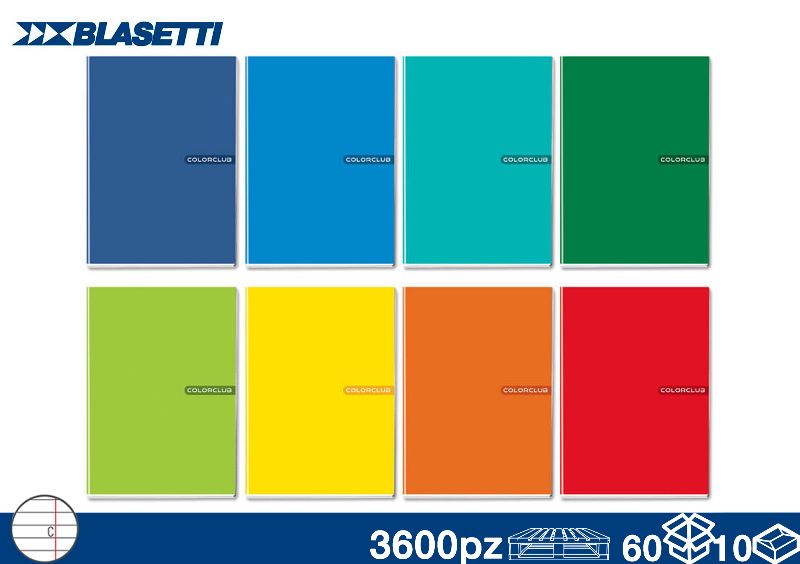 BLASETTI QUADERNO 80GR COLORCLUB RIG C