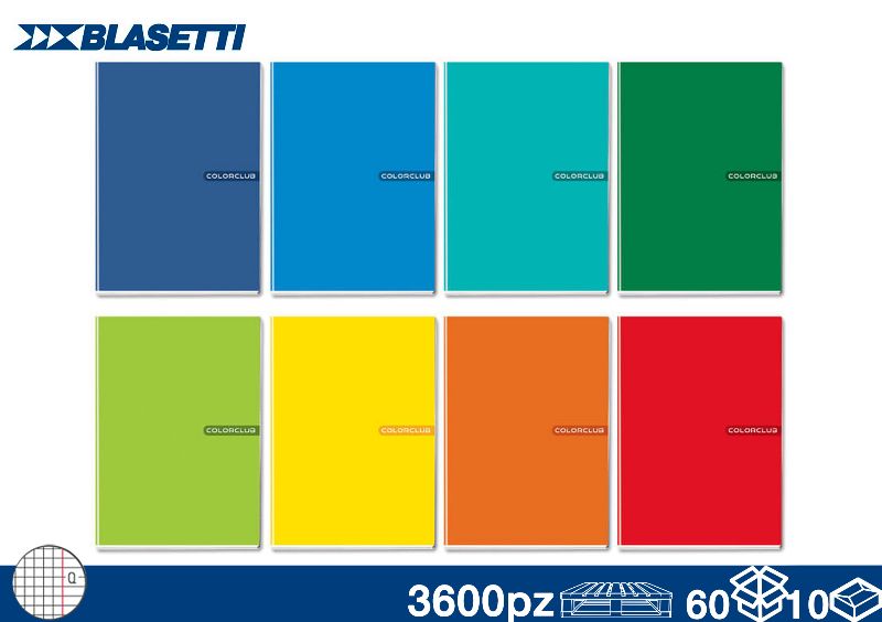BLASETTI QUADERNO 80GR COLORCLUB RIG Q
