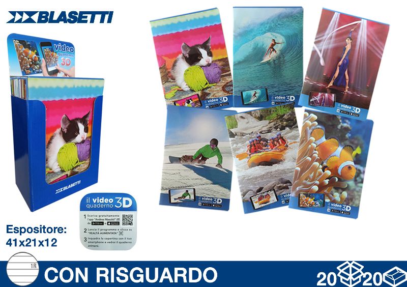 MAXI VIDEO QUADERNO 3D 20FF RIG. 1R