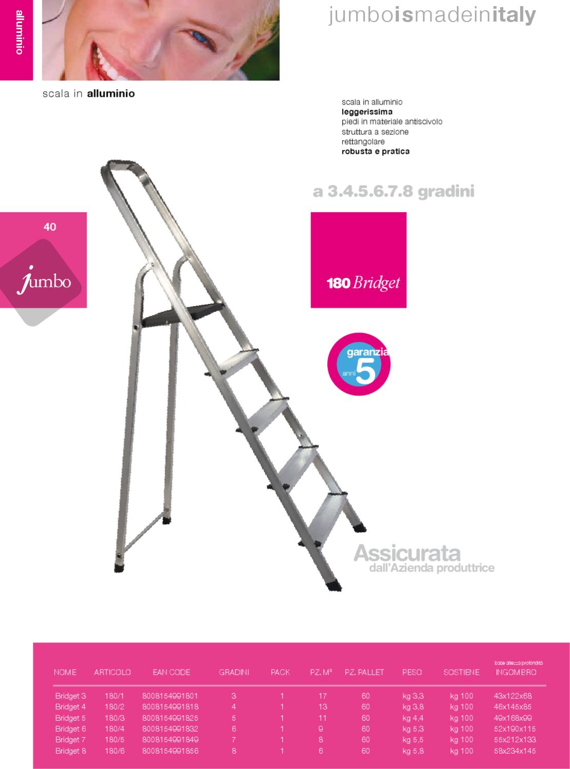 JUMBO SCALA ALLUMINIO BRIDGET 5 GRADINI