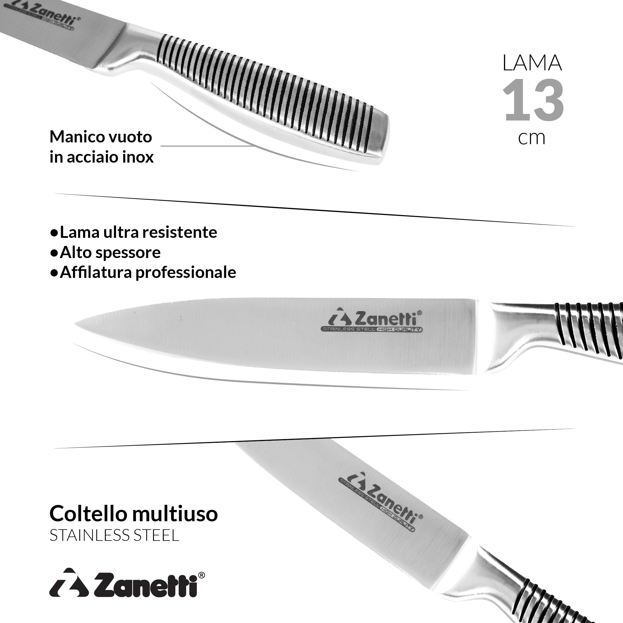 ZANETTI COLTELLO MULTIUSO CM.13 ULTRA