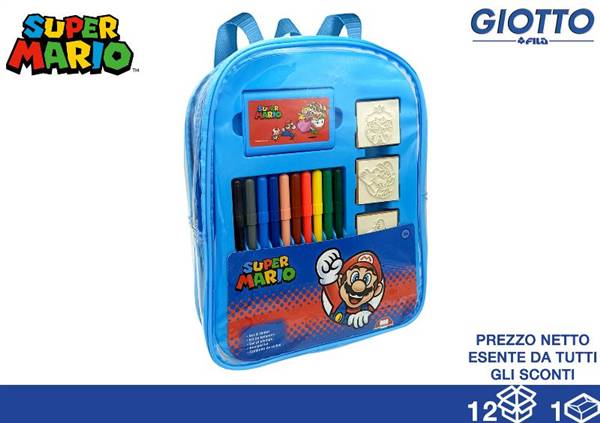 EOL ZAINO E TIMBRO 30X23 SUPER MARIO 