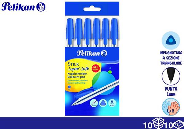 PELIKAN PENNA A SFERA SOFT 6PZ BLU 