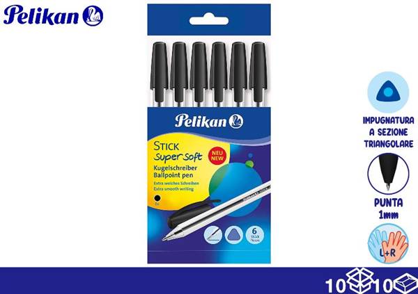 PELIKAN PENNA A SFERA SOFT 6PZ NERA 