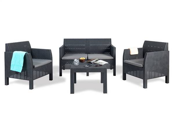 PLAST. SET 4 POSTI LEDA ANTHRACITE 