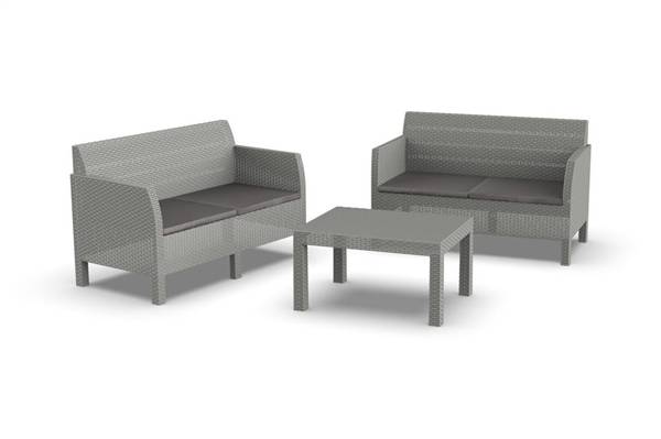 PLAST. SET 4 POSTI MATILDE SPECIAL GREY 
