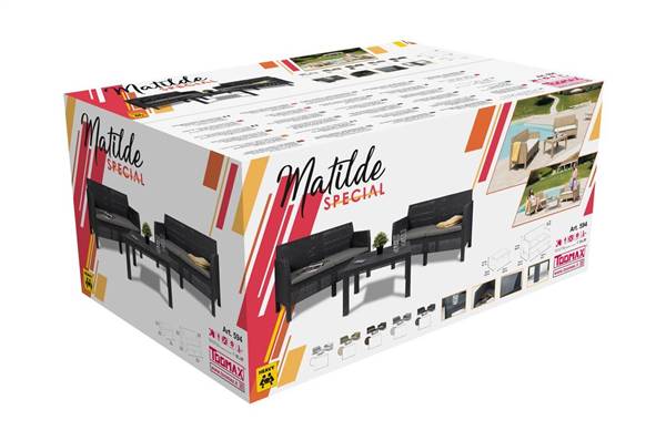 PLAST. SET 4 POSTI MATILDE SPECIAL GREY 