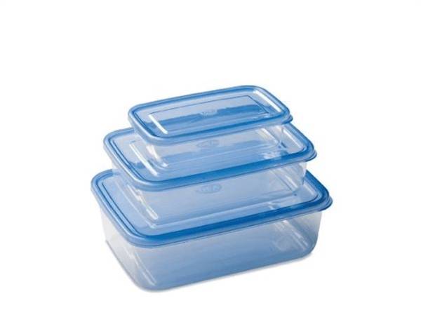 PLAST. CONTENITORE 3PZ FRIGO RETTANGOLAR 0,5+1,5+2,5LT