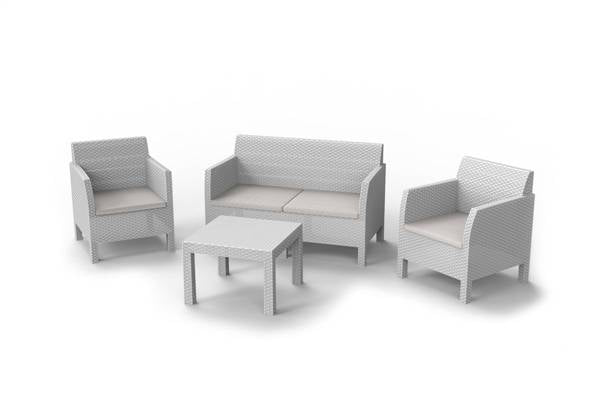 PLAST. SET 4 POSTI MATILDE BIANCO 