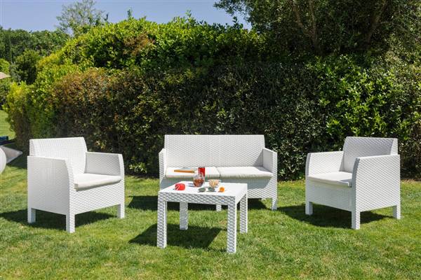 PLAST. SET 4 POSTI MATILDE BIANCO 