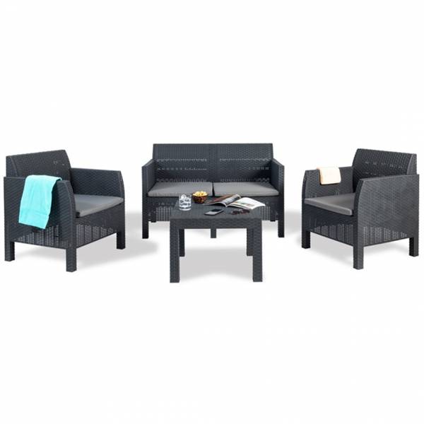 PLAST. SET 4 POSTI MATILDE ANTRACITE 