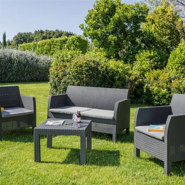PLAST. SET 4 POSTI MATILDE ANTRACITE 