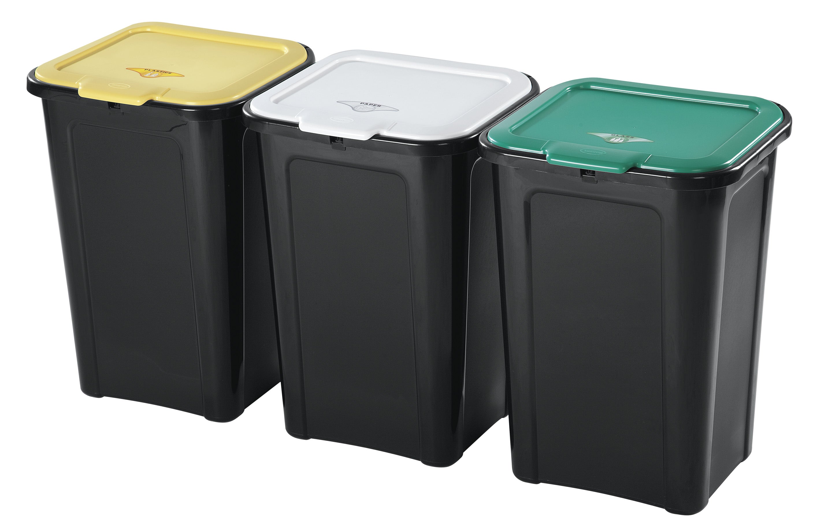 TONTARELLI SET 3 PATTUMIERE 44LT DIFFER COVER LINE