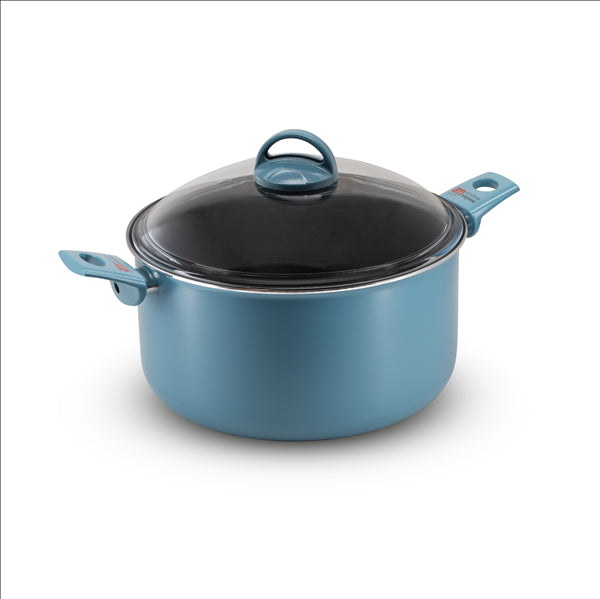 AM CASSERUOLA PERLA CM.28 C/COP VETRO