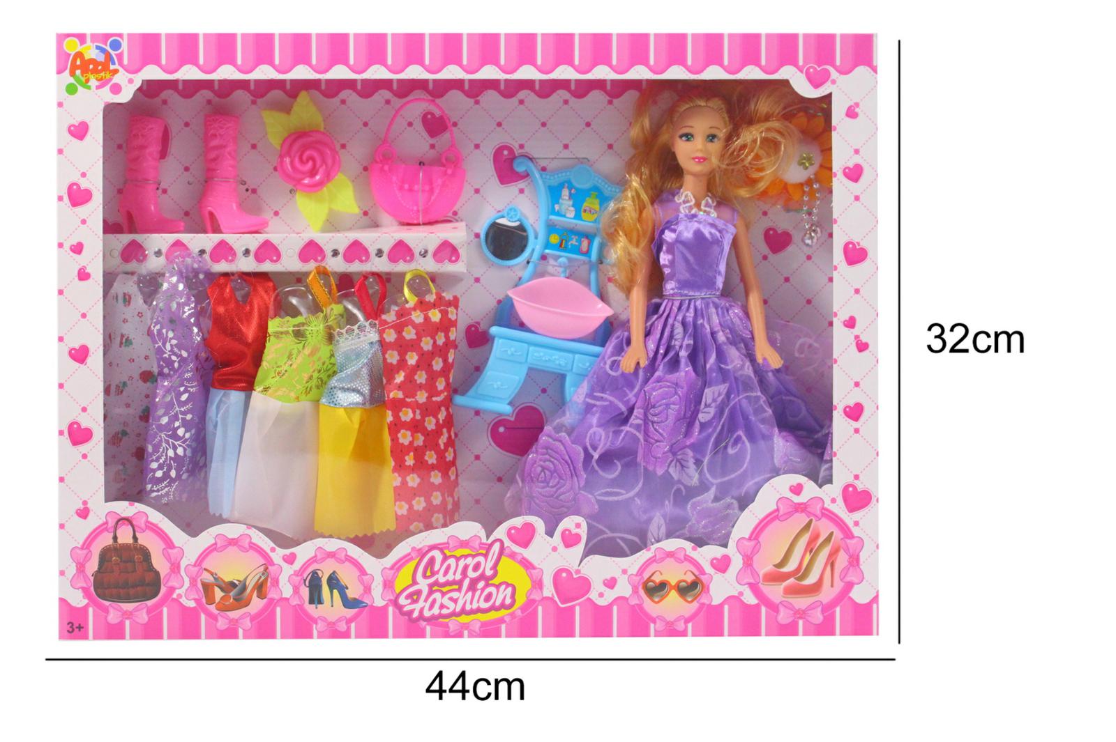 APEL BAMBOLA MODELLA CON 6 VESTITI ASS.