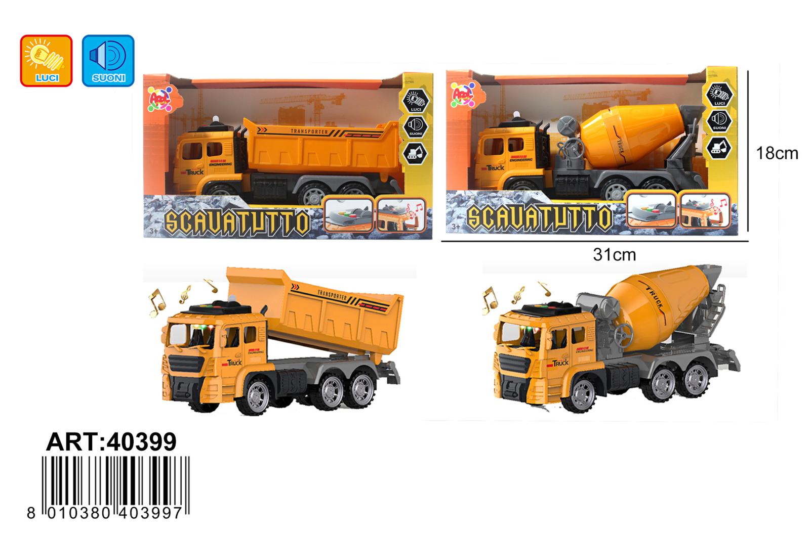 APEL SET AUTOMEZZI 2ASS CON LUCI&MUSICA ART.40399