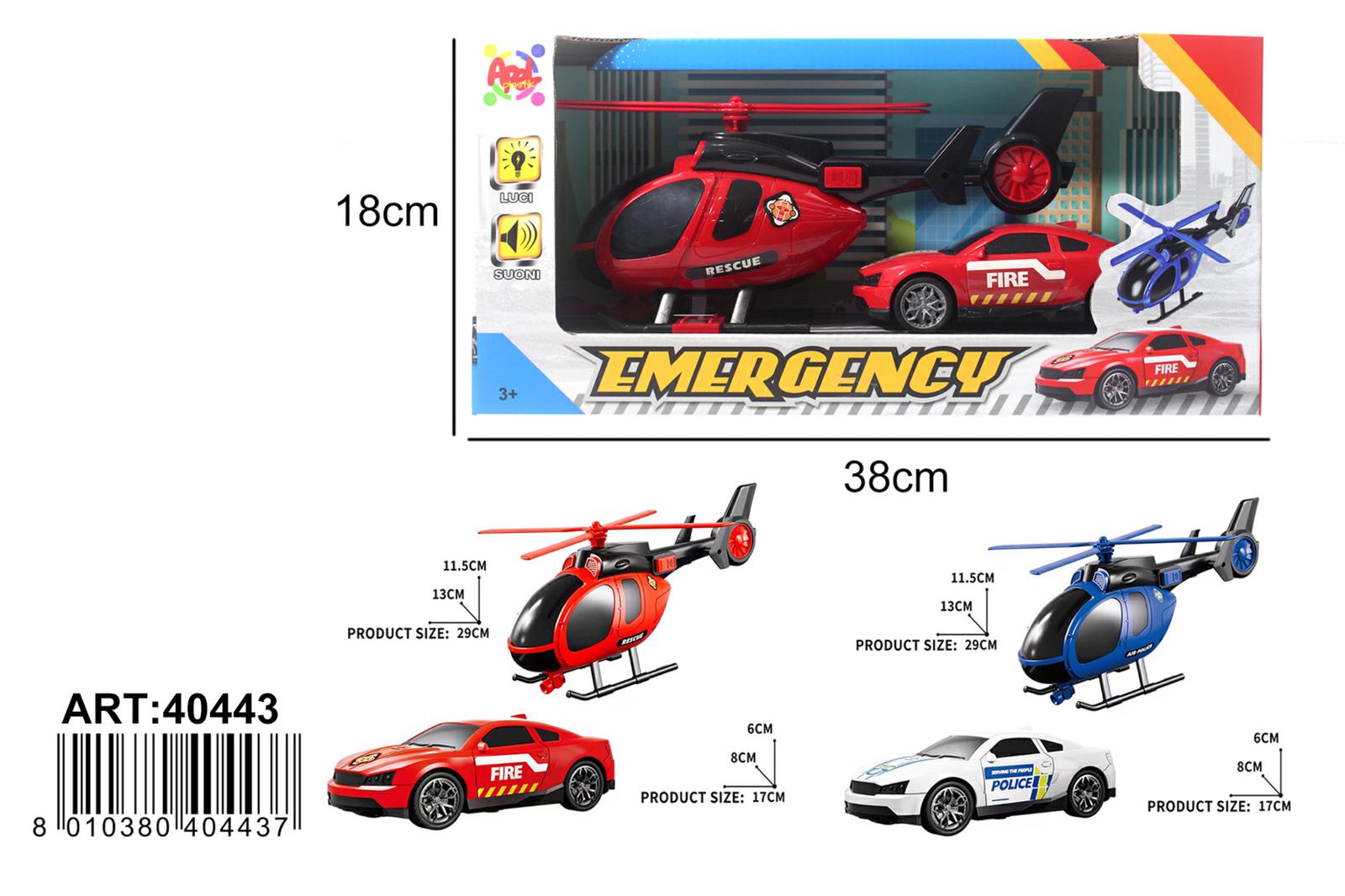 APEL SET 2 AUTOMEZZI EMERGENCY ART.40443