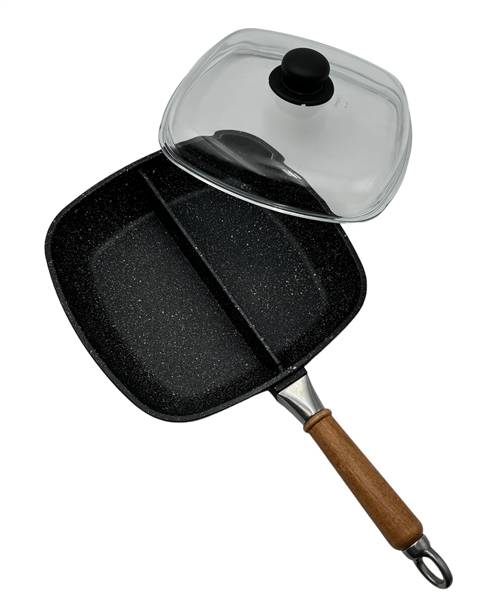 ANTIK ARS PADELLA CM.28 PS C/SCOMPARTI E COPERCHIO PYREX