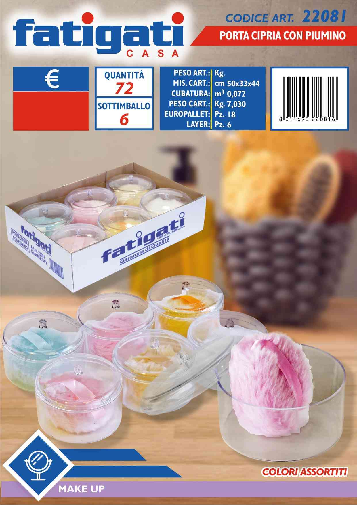 FATIGATI PORTA CIPRIA CON PIUMINO