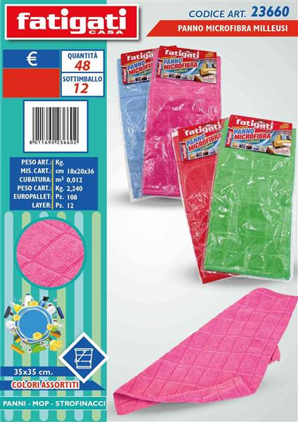 FATIGATI PANNO MICROFIBRA QUADR 35X35 