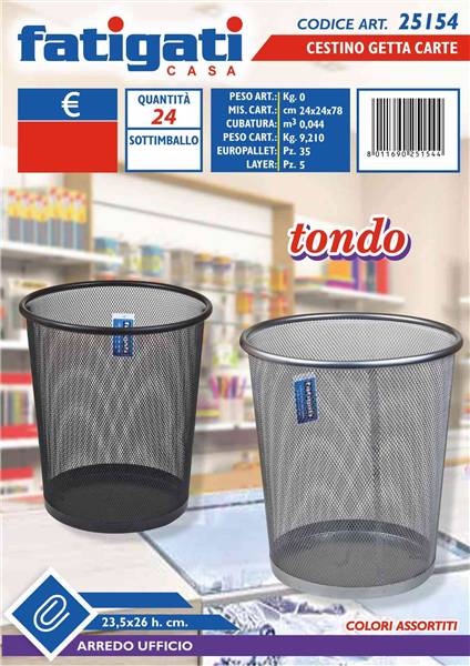 FATIGATI CESTINO GETTACARTE 23,5XH26 