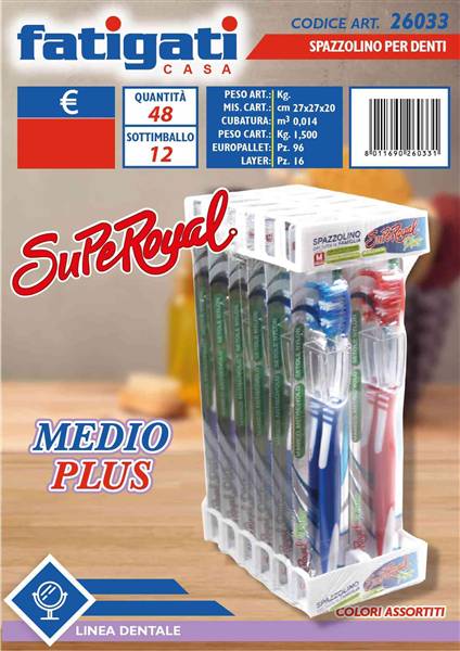 FATIGATI SPAZZOLINO DENTI MEDIO ROYAL 