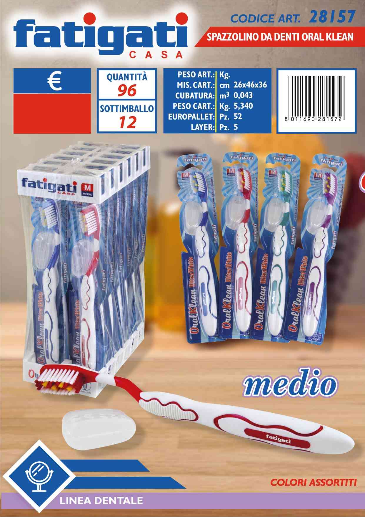 FATIGATI SPAZZOLINO DA DENTI ORALKLEAN M