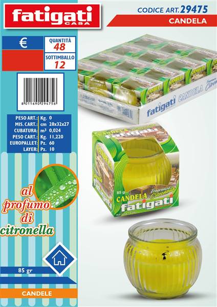 FATIGATI CANDELA CITRONELLA 
