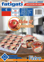 FATIGATI VASETTO VETRO C/CANDELA MELA&CA