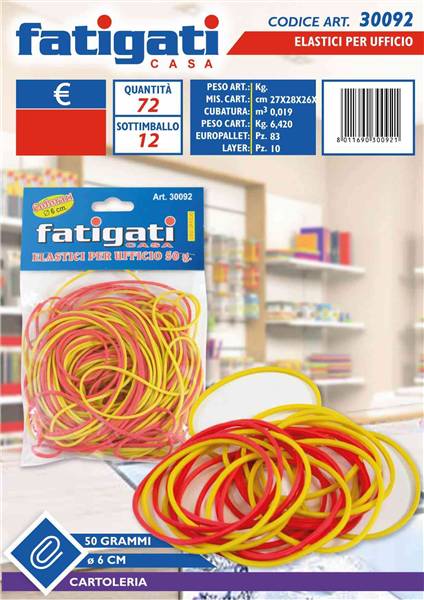 FATIGATI ELASTICI X UFFICIO 50GR D.6 COL 