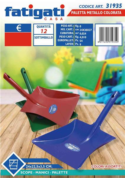 FATIGATI PALETTA METALLO COLORATA 24X22,5X3