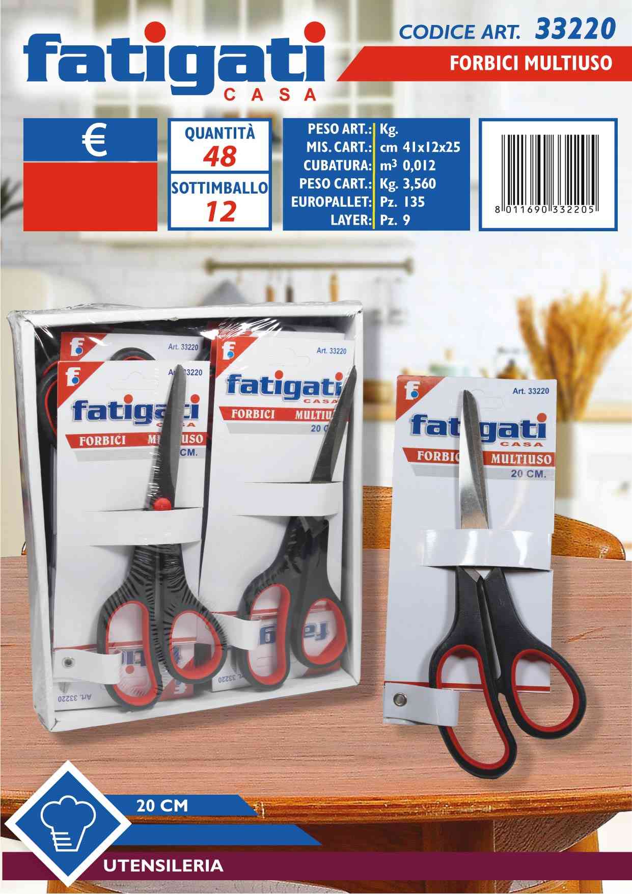 FATIGATI FORBICI MULTIUSO CM.20